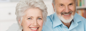 Elder couple smiling image